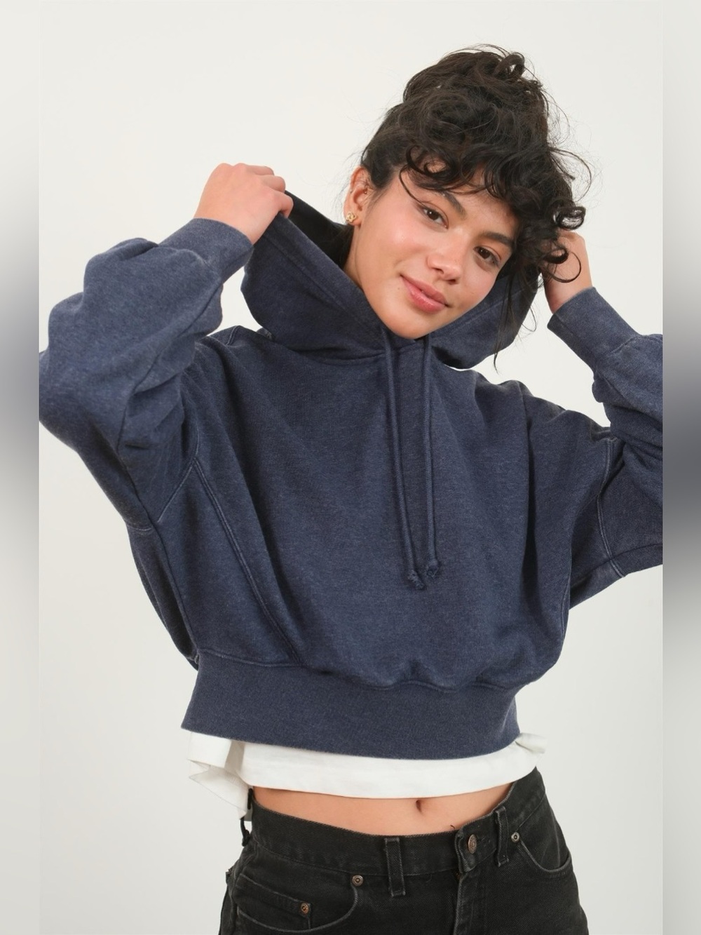 HYFVE Drop Shoulder Cropped Hoodie